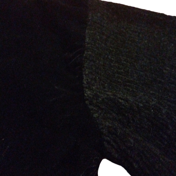 VTG Velvety Express Tricot Cardigan Mix Fabric Knot Latch & Hoop Front Regal  S - Picture 8 of 9